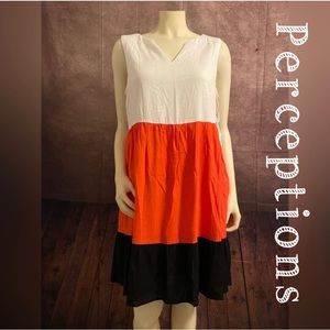 Perceptions color block tiered dress-size Medium-NWT!!